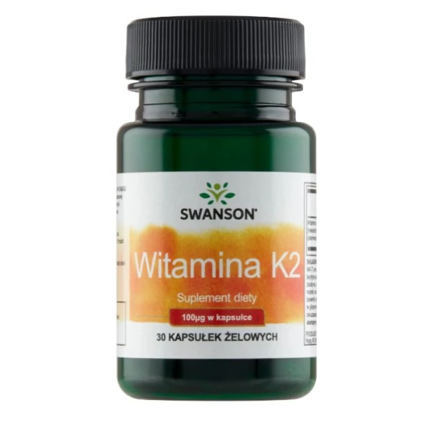 Swanson, Witamina K 100µg, 30 kapsułek żelowych