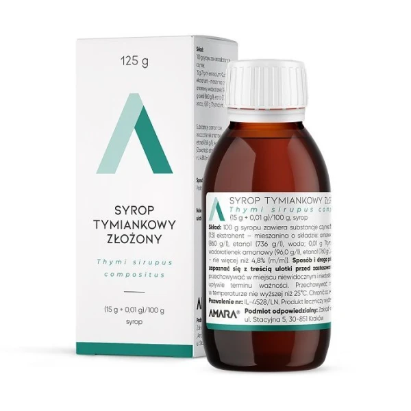 Syrop tymiankowy złożony (15g+0,01g)/100g Amara, 125g