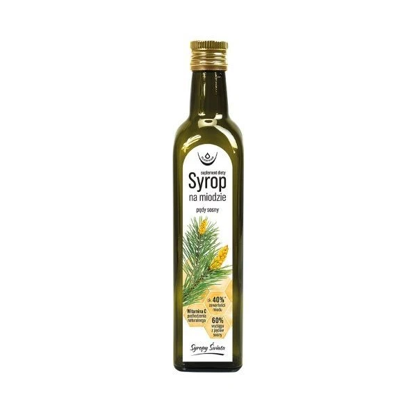 [DATA - 2026-11-30] Syropy Świata, syrop na bazie miodu, pędy sosny, 250ml