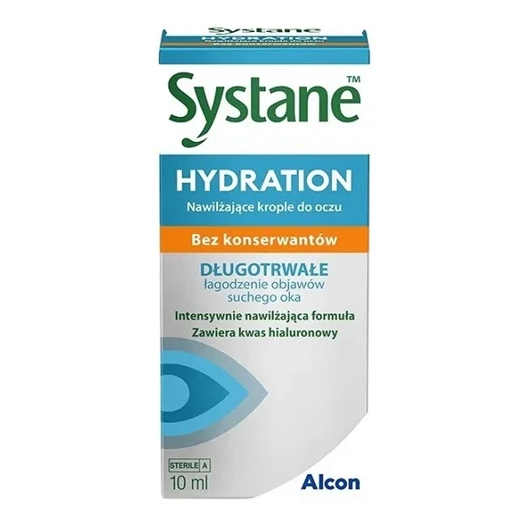 Systane Hydration bez konserwantów, krople nawilżające do oczu, 10ml