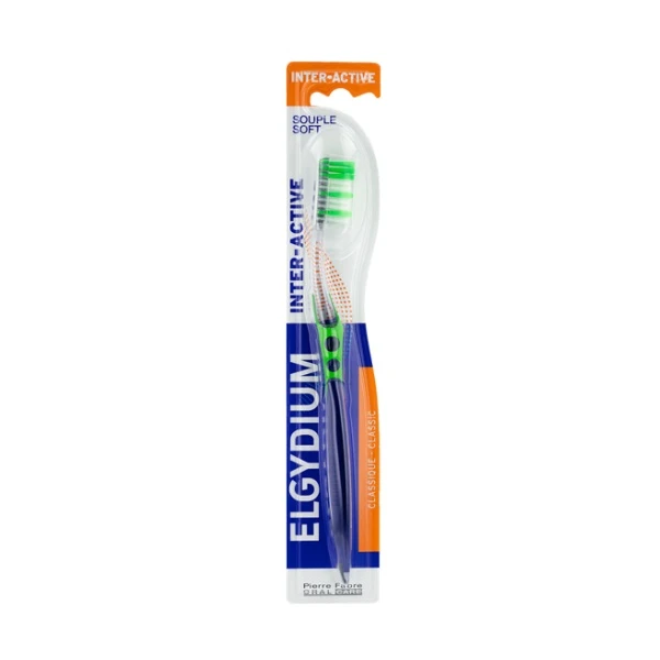 Elgydium Inter-Active, szczoteczka do zębów, miękka, 1 sztuka