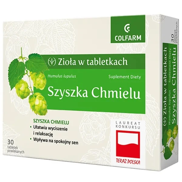 Zioła w tabletkach, Szyszka Chmielu, 30 tabletek