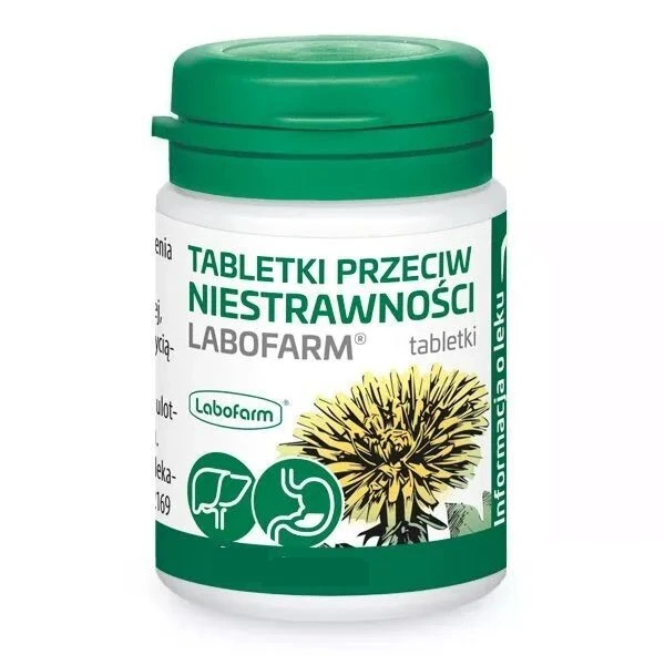 Tabletki przeciw niestrawności Labofarm, lek złożony, 90 tabletek