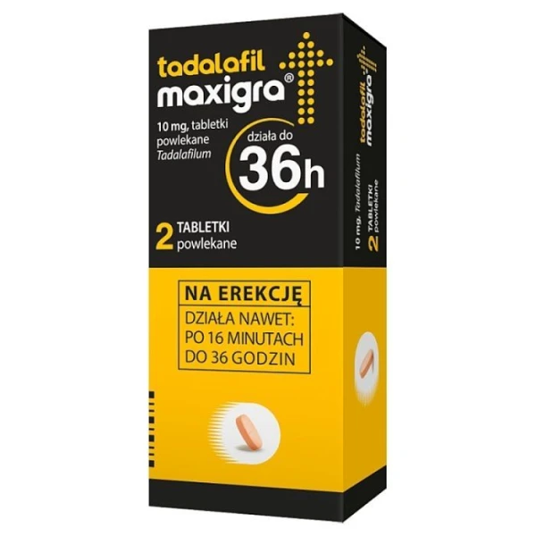 Tadalafil Maxigra, 10mg, 2 tabletki powlekane