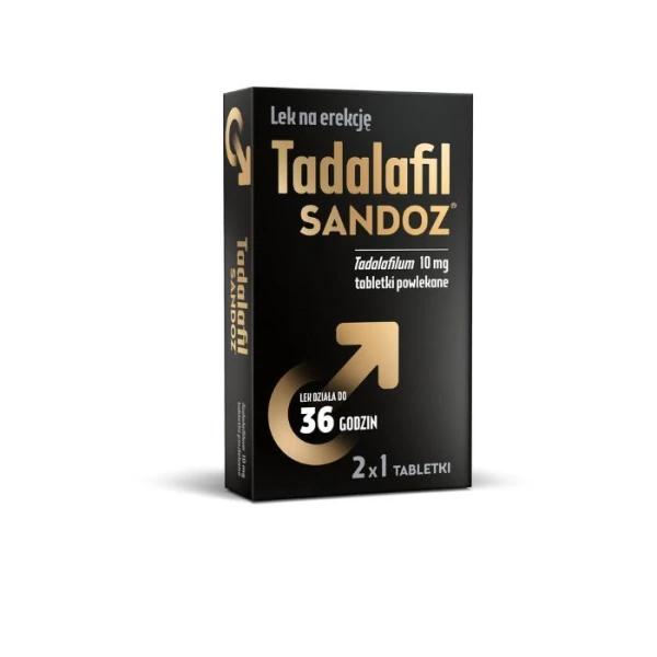 Tadalafil Sandoz 10mg, 2 tabletki