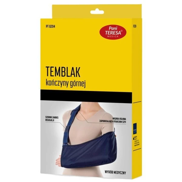 Temblak kończyny górnej dla dzieci, Pani Teresa, rozmiar S, seria limitowana, kolor granatowy, 1 sztuka