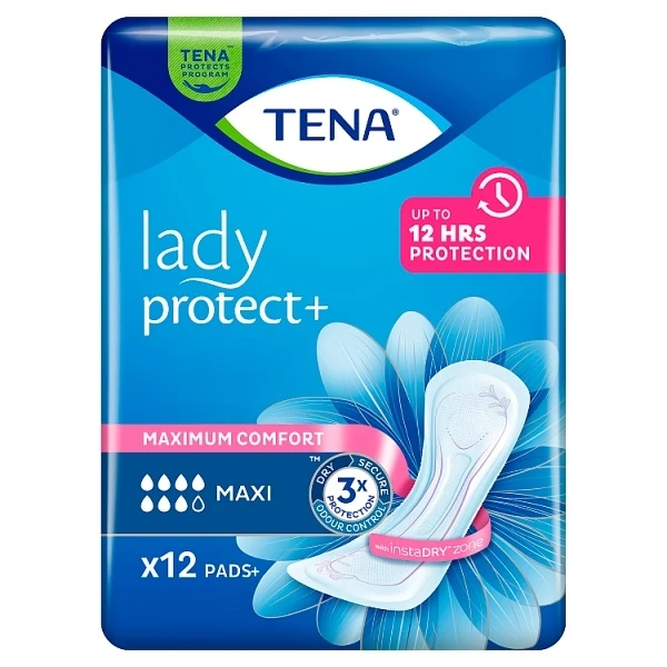 Wkłady anatomiczne Tena Lady Maxi, chłonność 7/8, 12 sztuk