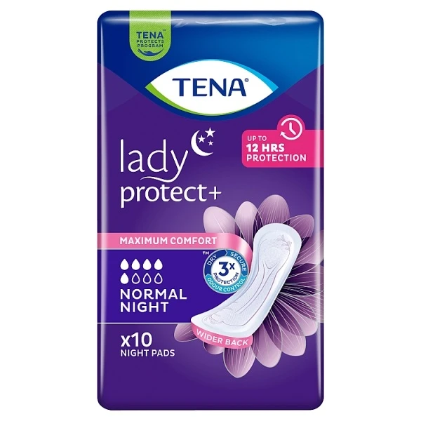 Wkłady anatomiczne Tena Lady Normal Night, chłonność 5/8, 10 sztuk