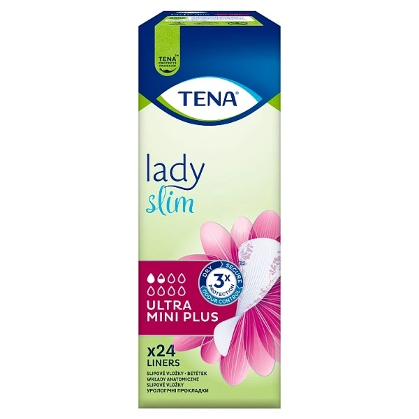 Wkłady anatomiczne Tena Lady Slim Ultra Mini Plus, chłonność 1,5/8, 24 sztuki