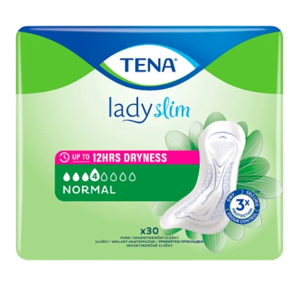 Wkłady anatomiczne Tena Lady Slim Normal, chłonność 4/8, 30 sztuk