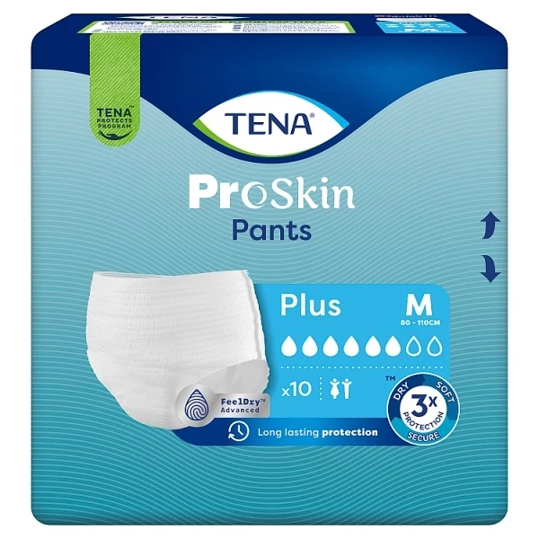 Pieluchomajtki Tena Pants ProSkin Plus, rozmiar M, chłonność 6/8, nowa wersja,10 sztuk