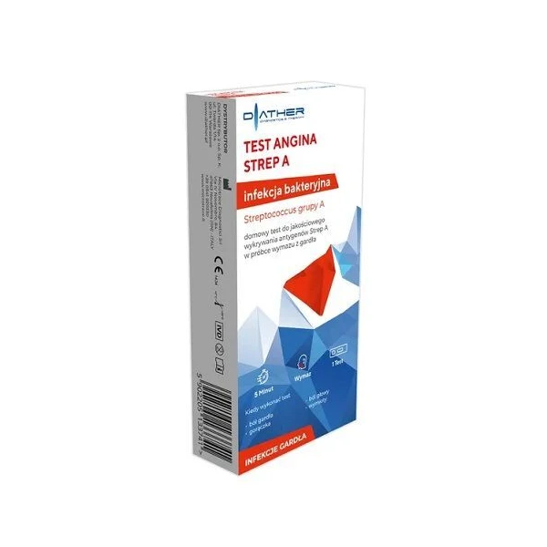 Test diagnostyczny Diather, Angina Strep A, 1 sztuka