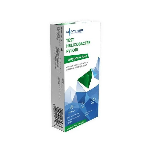 Test diagnostyczny Diather, Helicobacter pylori antygen w kale, 1 sztuka