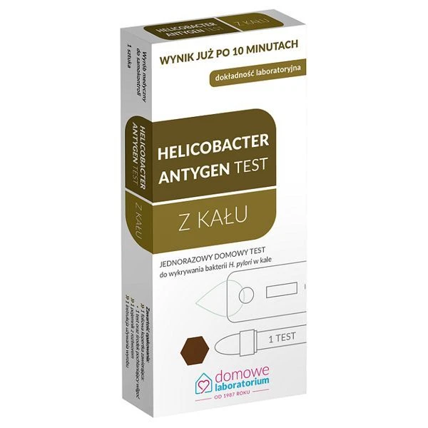 Test diagnostyczny Domowe Laboratorium, Helicobacter Antygen test z kału, 1 sztuka