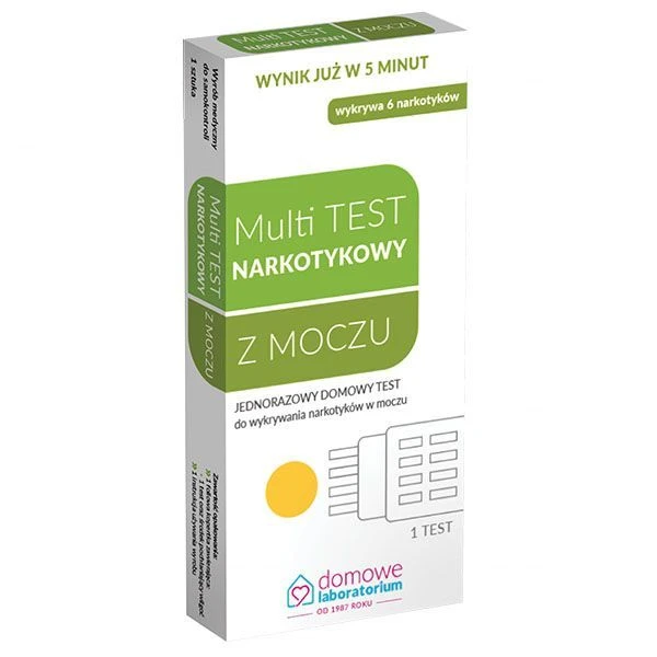 Test diagnostyczny Domowe Laboratorium, Multi Test, do wykrywania narkotyków w moczu, 1 sztuka