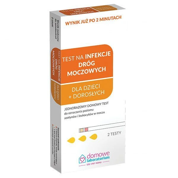 Test diagnostyczny Domowe Laboratorium, na infekcje dróg moczowych dla dzieci i dorosłych, 2 sztuki