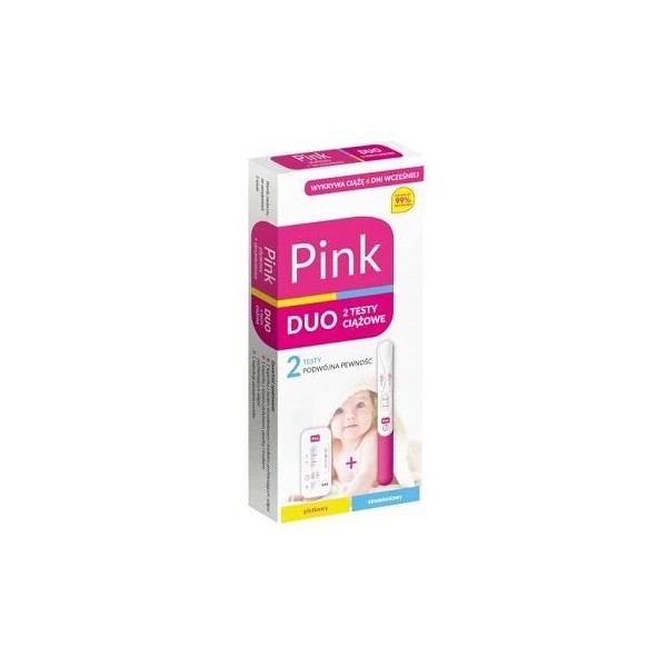 Test diagnostyczny Domowe Laboratorium, Pink Duo, Ciążowy płytkowy + strumieniowy, 2 sztuki