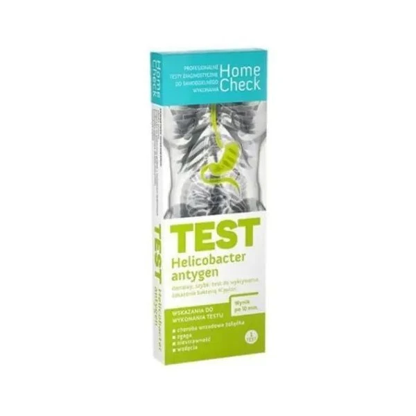 Test diagnostyczny Home Check, test Helicobacter Antygen, z kału, 1 sztuka