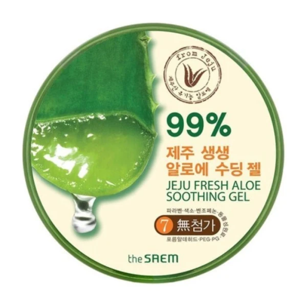 The Saem Jeju Fresh Aloe, wegański żel aloesowy 99%, słoik, 300ml