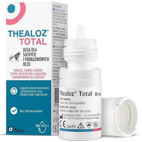 Thealoz Total, nawilżające krople do oczu, 10ml