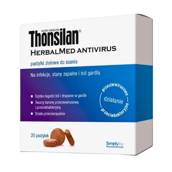 Thonsilan HerbalMed Antivirus, 20 pastylek do ssania