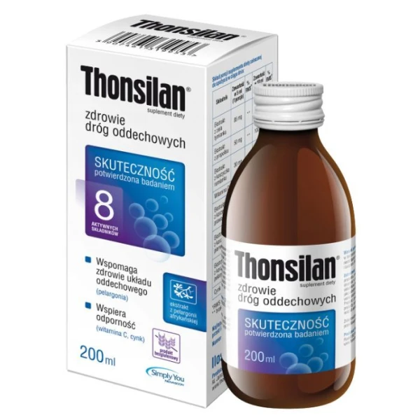 Thonsilan, syrop dla dzieci powyżej 3 lat i dorosłych, 200ml