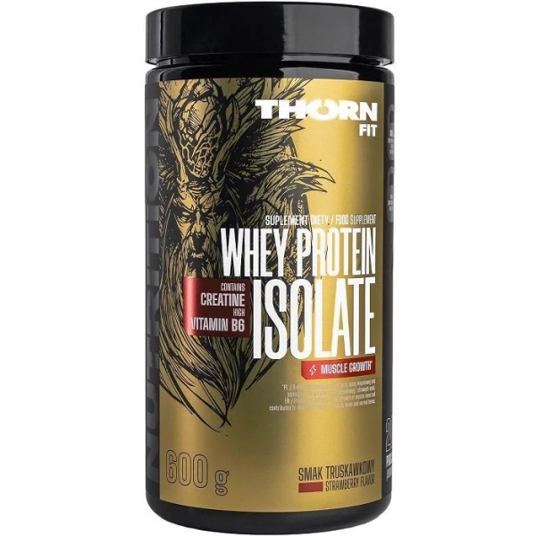 Thorn Fit, Whey Protein Isolate, proszek, smak truskawkowy, 600g
