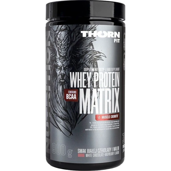 Thorn Fit, Whey Protein Matrix, proszek, smak białej czekolady i malin, 900g