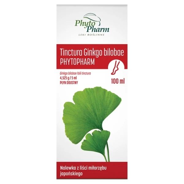 Tinctura Ginkgo Bilobae 4,525g/5ml, płyn doustny, 100ml