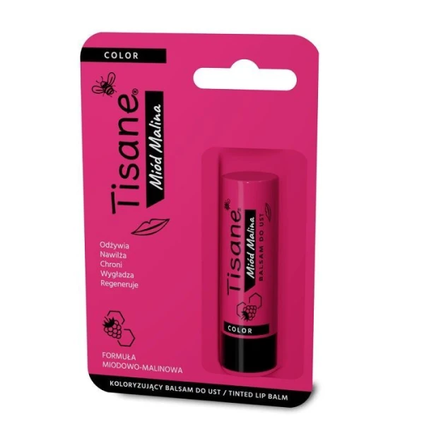 Tisane Color, balsam koloryzujący do ust miód malina, sztyft, 5,1g