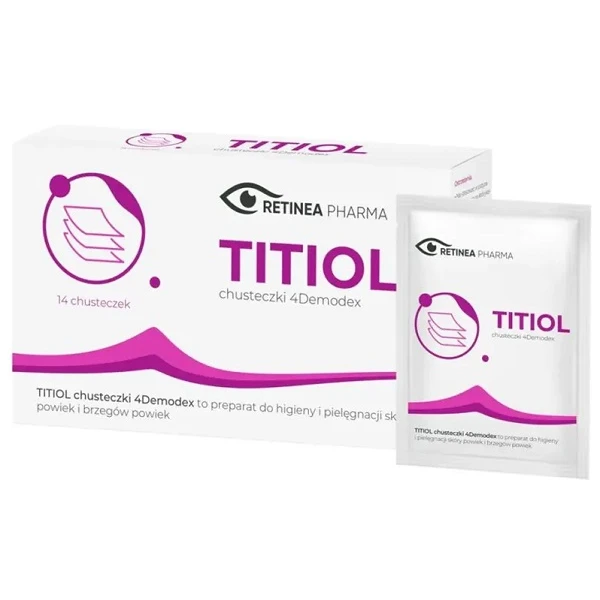 Titiol 4Demodex, chusteczki do higieny i pielęgnacji powiek, 14 sztuk