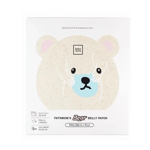 Tn Tn Mom's Bear, nawilżająca maska na brzuch dla kobiet w ciąży, Miś, 1 sztuka