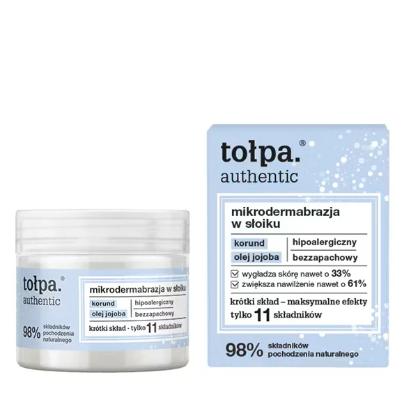 Tołpa Authentic, mikrodermabrazja w słoiku, 65g