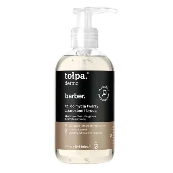 Tołpa Dermo Barber, żel do mycia twarzy z zarostem i brodą, 150ml