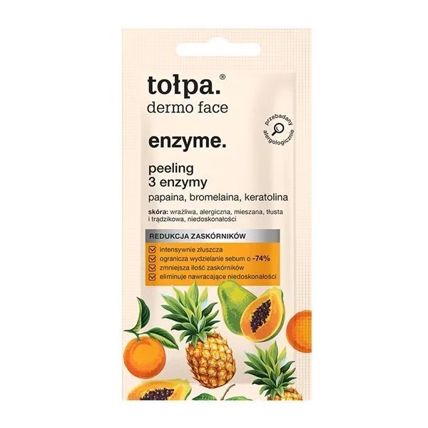 Tołpa Dermo Face Enzyme, peeling do twarzy, 3 enzymy, 8ml