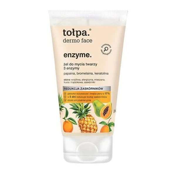 Tołpa Dermo Face Enzyme, żel do mycia twarzy, 3 enzymy, 150ml