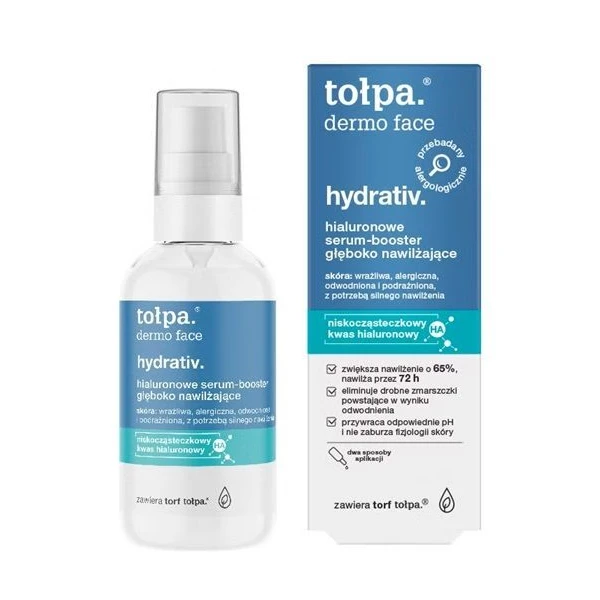Tołpa Dermo Face Hydrativ, hialuronowe serum-booster głęboko nawilżające, 75ml