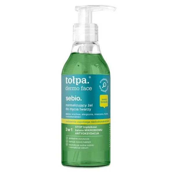 Tołpa Dermo Face Sebio, normalizujący żel do mycia twarzy, 195ml