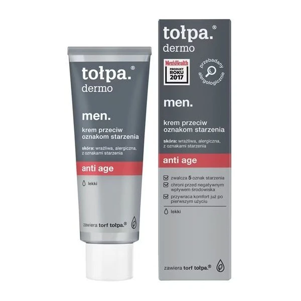Tołpa Dermo Men Anti Age, krem przeciw oznakom starzenia, 40ml