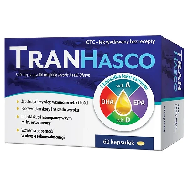 Tran Hasco 500mg, 60 kapsułek