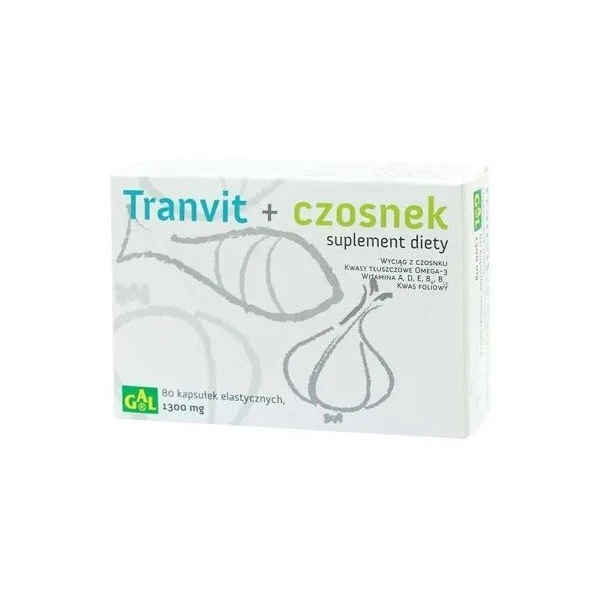 Tranvit + Czosnek, 80 kapsułek