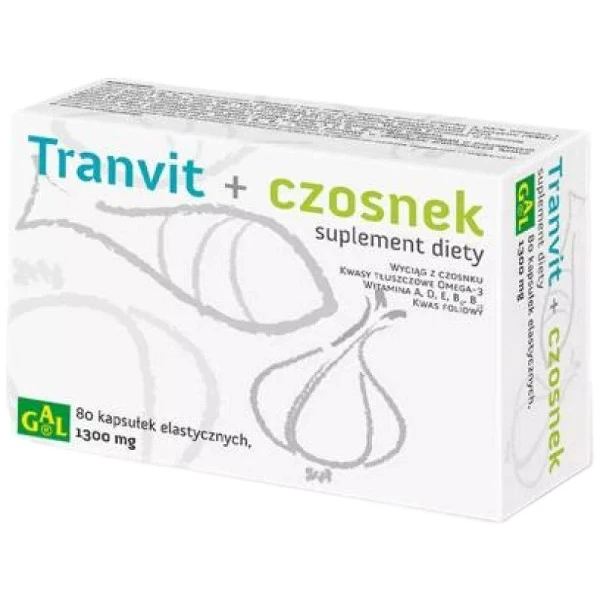 Tranvit + Czosnek, 80 kapsułek