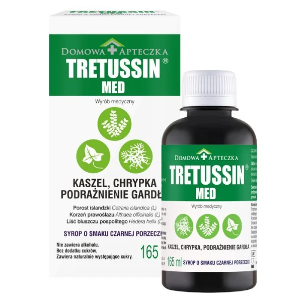 Tretussin Med, smak czarnej porzeczki, syrop, 165ml