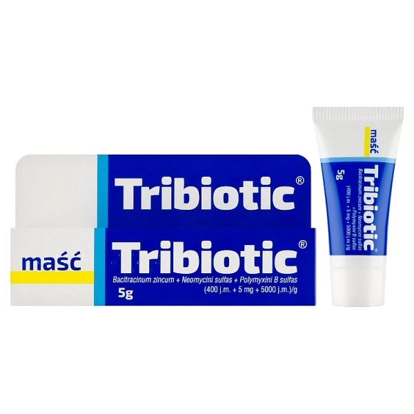 Tribiotic (400j.m.+5mg+5000j.m.)/g, maść, 5g