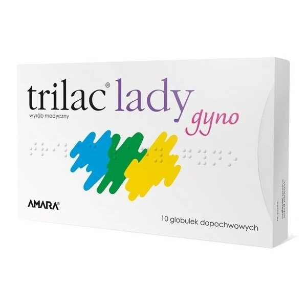 Trilac Lady Gyno, globulki dopochwowe, 10 sztuk