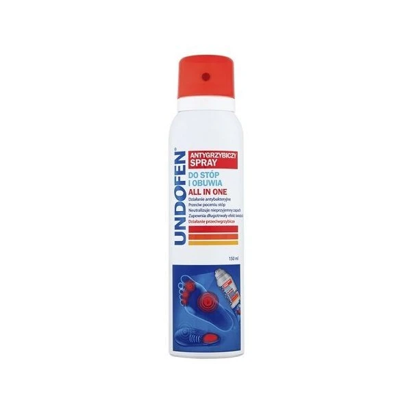 Undofen, spray do stóp i obuwia przeciwgrzybiczy, All in One, 150ml
