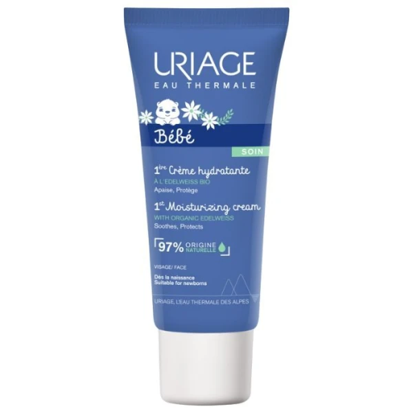 Uriage Bebe, krem nawilżający dla dzieci i niemowląt od urodzenia, 40ml