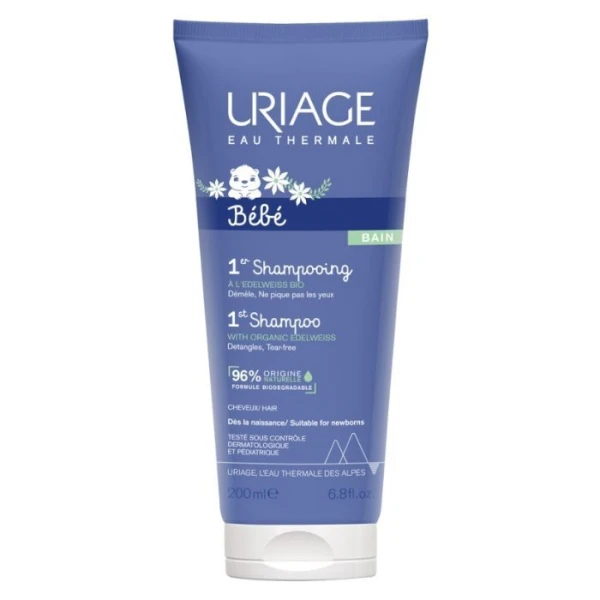 Uriage Bebe, łagodny szampon dla dzieci i niemowląt, 200ml