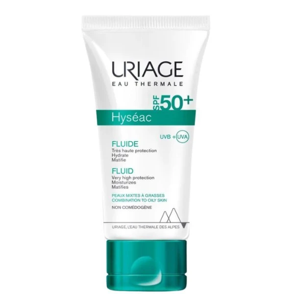 Uriage Hyseac, fluid przeciwsłoneczny do cery trądzikowej, SPF 50+, 50ml