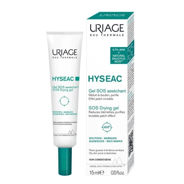 Uriage Hyseac, żel punktowy SOS przeciw niedoskonałościom, 15ml